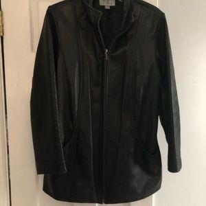 Black leather jacket